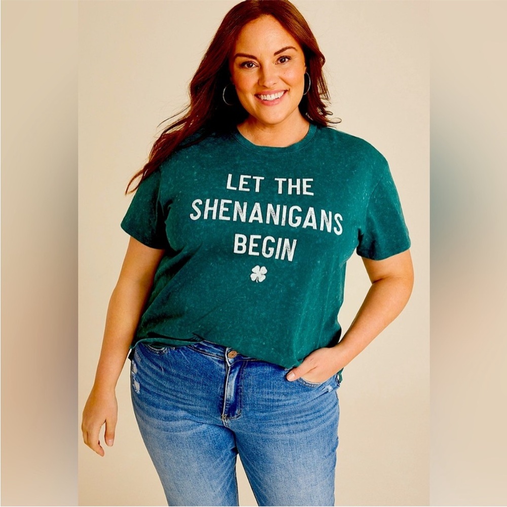 Green Graphic Tee - Let the Shenanigans Begin Maurice’s